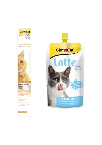 Gimcat Multivitamin Paste 100 G + Latte Kedi Sütü 200 ML