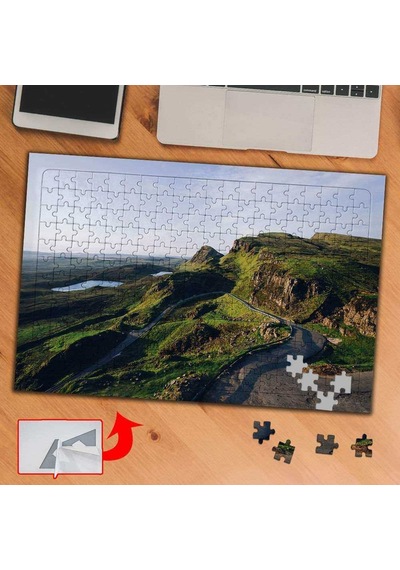 Batı İngiltere, Dağlık Yol 240 Parça Puzzle Yapboz Tablo-a1370