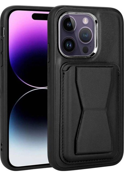 Nihcase Apple Uyumlu iPhone 14 Pro Kılıf Memo Kartlıklı Standlı Pu Deri Kapak