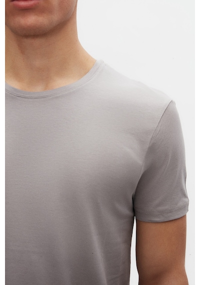 D's Damat Ds Damat Slim Fit Gri Bisiklet Yaka %100 Pamuklu Nefes Alabilen T-shirt 4hc141996753m 301