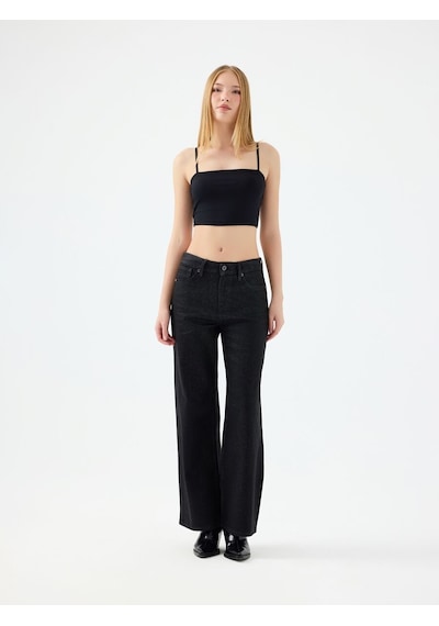 Loft Crop Kadın Top Lf2038438 Q1.v1 Siyah