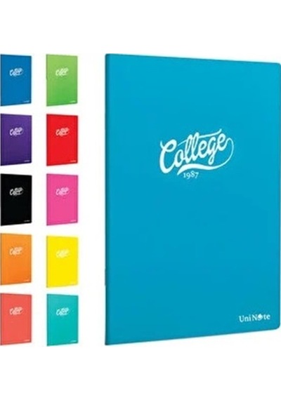 Çınar College 40 Yaprak A4 Çizgili Defter Pp Kapak - 4 Adet Çok Renkli