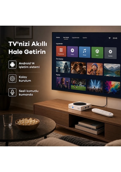 PELL C5 PRO 8K Android 14 TV Box 4GB 64GB, Wi-Fi 6 Smart Media Player