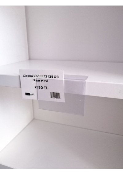 10 Adet Pvc Yapışkanlı Etiketlik Dik Açılı 6x4 Cm Raflar İçin