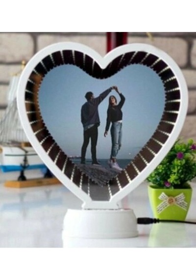 Kalp Sihirli Ayna Pil+usb Beyaz Işık Mz-131 Çokrenkli