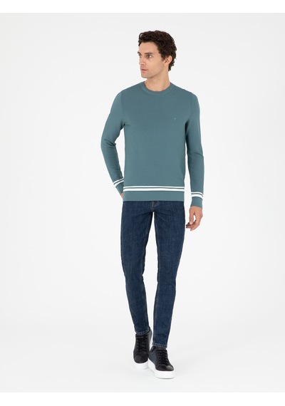 Cacharel Mint Slim Fit Bisiklet Yaka Triko Kazak