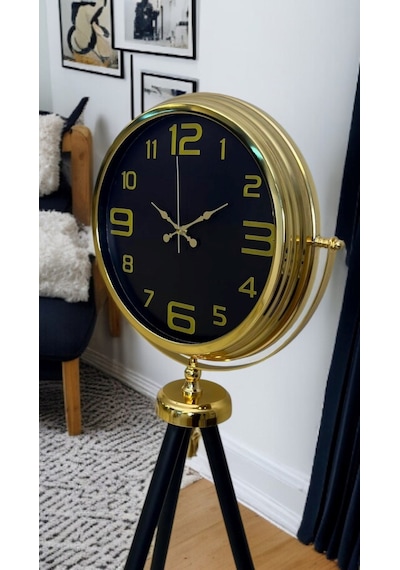Büro Ev Ofis Hediyesi İçin Golden Design Üç Ayaklı Dekoratif Saat Diğer