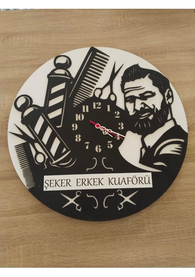 Berber & Kuaför & Güzellik Merkezi Kişiye Özel İsim Yazılı Şık Renkli