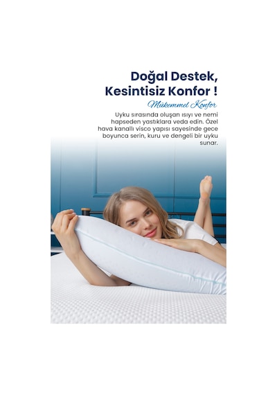 Viscofoam Air Terapi Hava Kanallı Ortopedik Yastık Visco Yastık Yeşil 60x40x16cm