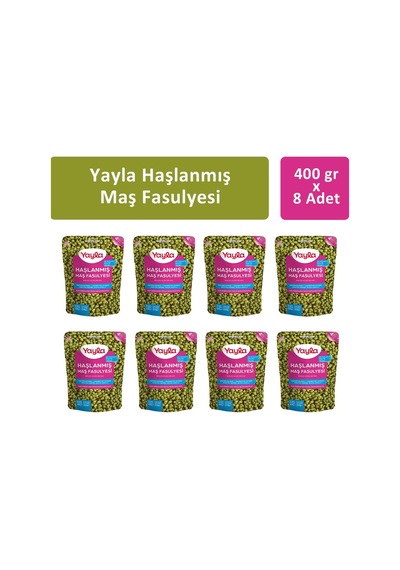 Yayla Haşlanmış Maş Fasulyesi 8 x 400 G