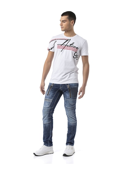 Cipo & Baxx Ct796 King Mode Activated Erkek T-shirt WHITE