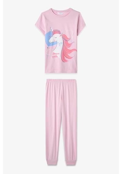 Penti Açık Pembe Kız Çocuk Sleepycorn Pamuklu 2'li Pijama Takımı