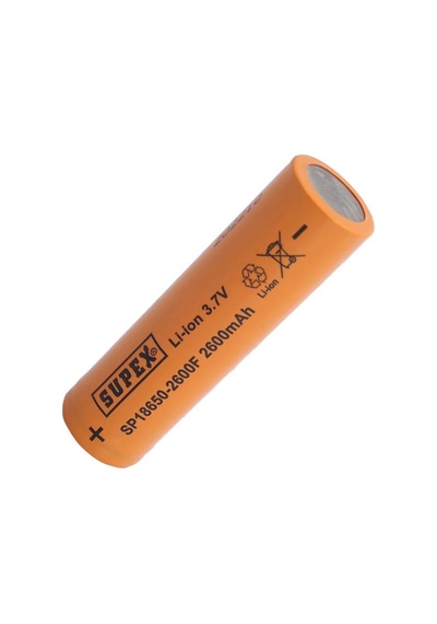 Supex 18650 3.7v 2600mah Li-ion Şarjlı Pil Başsız
