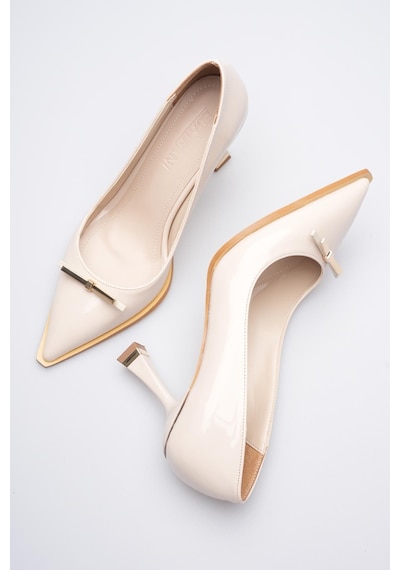 Esatsani Bej Rugan Gold Toka Detaylı Sivri Burun 9 Cm Topuklu Rara Stiletto Kadın Ayakkabı Bej Rugan Esatsani Bej Rugan Gold Toka Detaylı Sivri Burun 9 Cm Topuklu Rara Stiletto Kadın Ayakkabı Bej Rugan