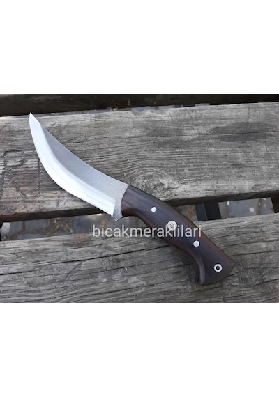 Eğri Ağız Av Kamp Bıçağı 4116 Çelik 25 CM Çok Renkli
