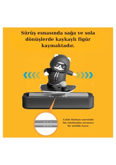 Hareketli Kayan Figür Kaykay Numaratör Oto Araç Kaykay Numaratör Torpido Üstü Numaralık Mavi Mavi
