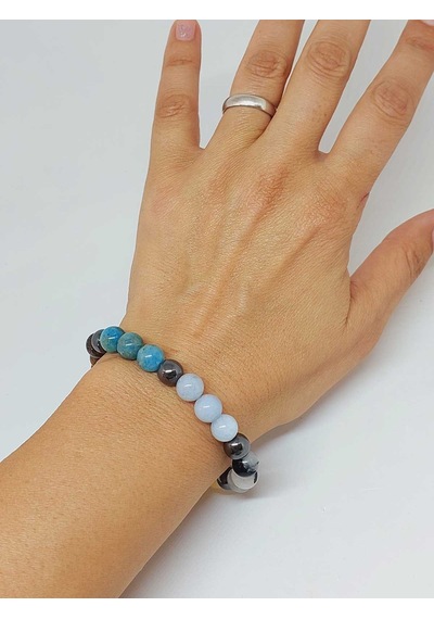 İkizler Burcu Doğal Taş 8mm Unisex Bileklik 55746 Çok Renkli