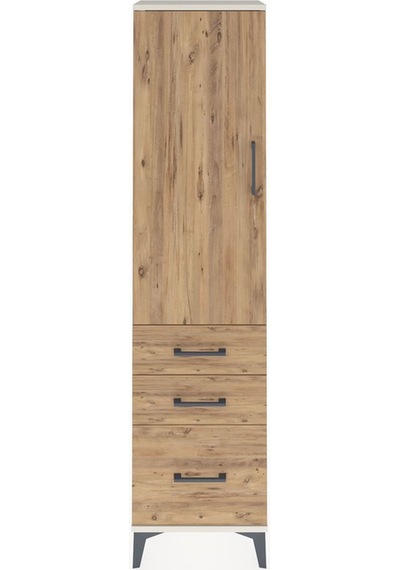 Arges Dolap 2 Raflı 3 Çekmeceli Tek Kapaklı 44x30x182 Aytaşı-çam Aytaşı