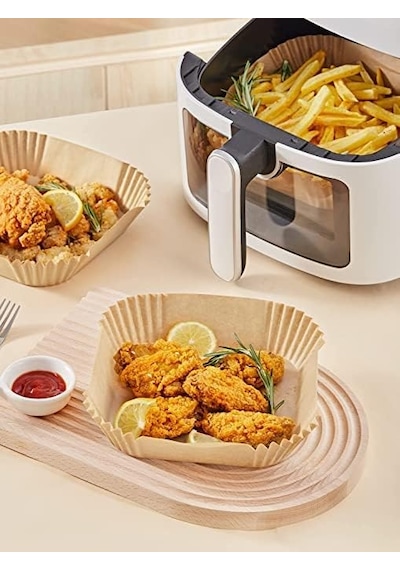 Bor Airfryer Pişirme Kağıdı 100 Adet Fritöz Pişirme Kağıdı,fritöz Yağlı Kağıdı, Yanmaz Kağıt