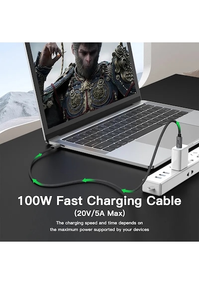 Type C To Usb 3.2 Gen2 Görüntü Aktarma Kablosu 4K Hızlı Şarj 1M