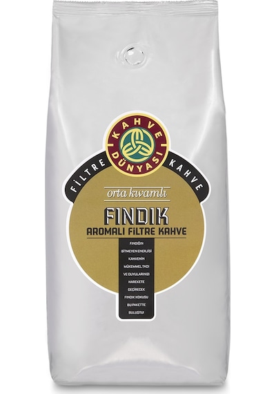 Kahve Dünyası Orta Kıvamlı Fındık Aromalı Filtre Kahve Çekirdek 1 KG