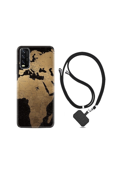 Vivo Y11S Kılıf Boyun Askılı Map Planet 1656