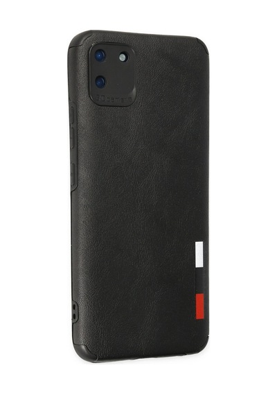 Newface - 106 - Realme C11 Kılıf Loop Deri Silikon - Csmo-tex - - Siyah Sıyah