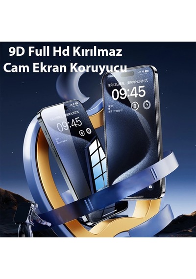 Ally Apple iPhone Uyumlu 15 Pro Full Hd Kırılmaz Cam Ekran Koruyucu- 5775