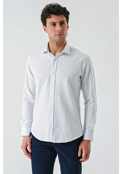 İmza Mavi Uzun Kollu Desenli Armürlü Cepsiz Pamuklu Klasik Slim Fit Dar Kesim Gömlek 1004240189-mavi Mavi İmza Mavi Uzun Kollu Desenli Armürlü Cepsiz Pamuklu Klasik Slim Fit Dar Kesim Gömlek 1004240189-mavi Mavi