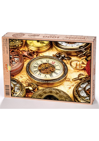 King Of Puzzle Köstekli Saatler Ahşap Puzzle 1000 Parça