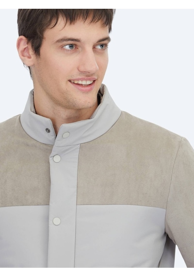 Kip Bej Regular Fit Micro Jel Elyaflı Spor Ceket Bej