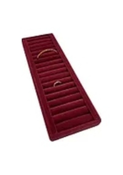 Yerli Üretim Süet Kaplama Bordo Renk Sosisli 35/11 Cm Bileklik Kelepçe Tablası Çok Renkli