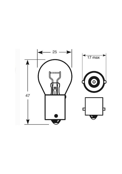 Fardoktoru P21W Oto Ampul Naturel Cam Turuncu Flösher