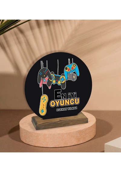 Kişiye Özel En İyi Oyuncu Tasarımlı Ahşap Plak-3
