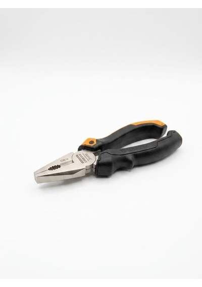 Bısso Profesyonel Kombine Pense 180mm / 7 - Birinci Kalite Cr-v Çelik, Usta Ve Tamirat Tipi Güçlendirilmiş Tel Kesici Ve Tutucu Pense, Ergonomik İzoleli Kaymaz Sap