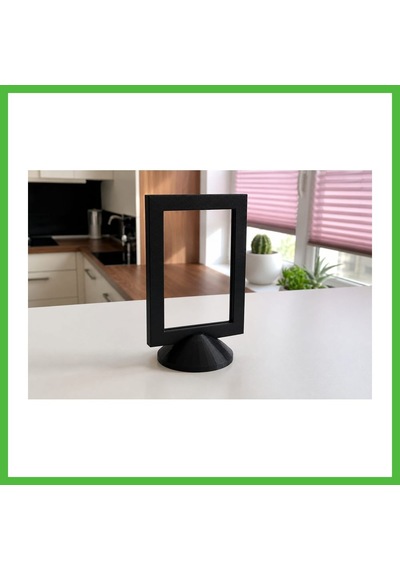 Vaveni 3d Baskı Modern Fotoğraf Çerçevesi - Masaüstü Ve Raf Üstü Dekoratif Resimlik-siyah Arz