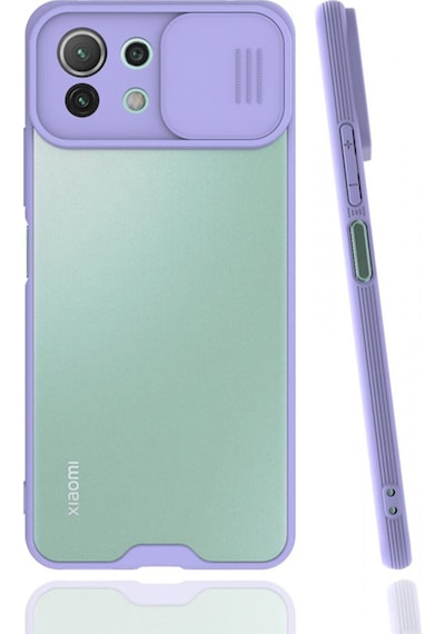 Nettech Xiaomi Mi 11 Lite Uyumlu Platin Kamera Kızaklı Arka