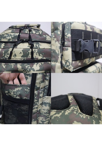 Season Mountaıner Kamp, Seyahat Ve Günlük Kullanım İçin Geniş Hacimli Ortopedik,suya Dayanıklı Unisex Sırt Çantası Kamuflaj
