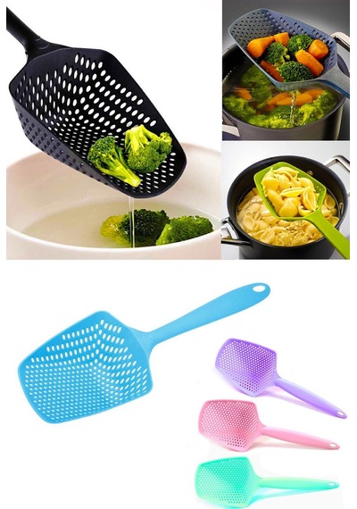 Süzgeçli Kepçe Plastik Çok Renkli Diğer