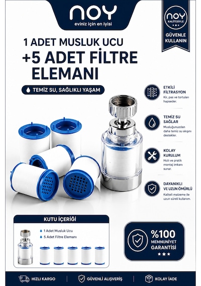 Filtreli Duş Başlığı Su Arıtıcı Ve Kireç Önleyici Musluk Başlığı