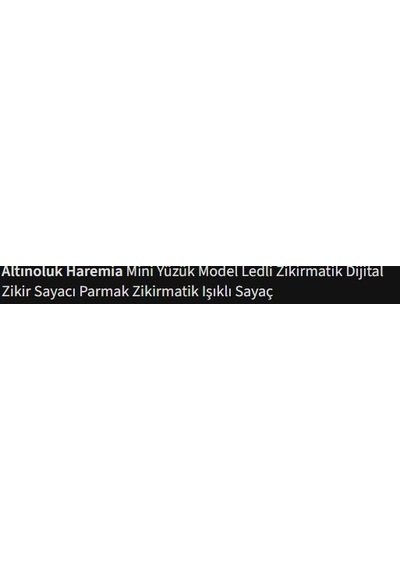 12li Kutulu Mini Yüzük Model Ledli Zikirmatik Seti Dijital Zikir Sayacı Hediyelik Yeşil Çok Renkli
