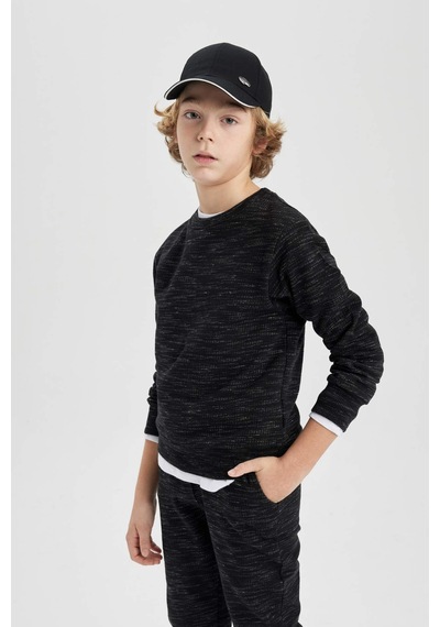 DeFacto Erkek Çocuk Bisiklet Yaka Sweatshirt C0083A823CWBK81