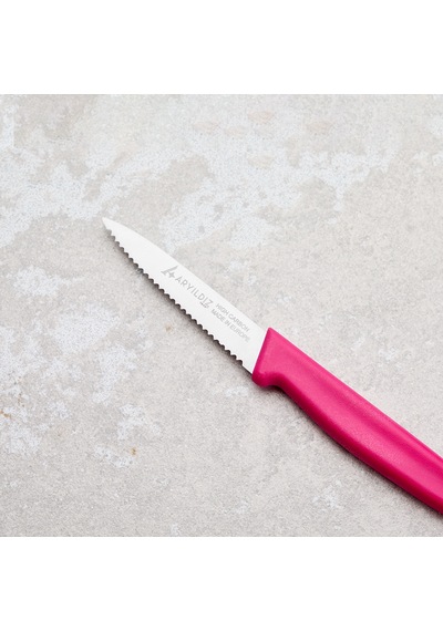 Aryıldız Solo Tırtıklı Sebze Bıçağı Pembe 10 Cm Renkli