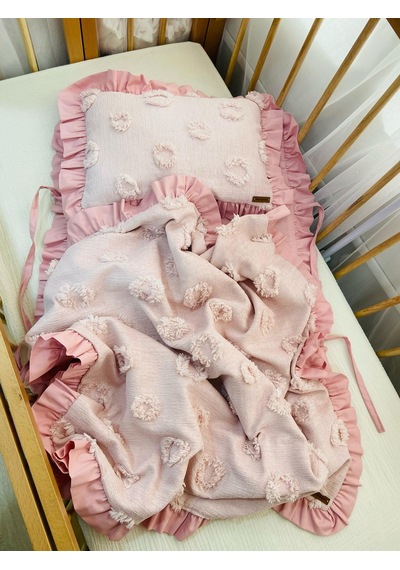 Alt Açma Seti Fırfırlı 3 Parça - Pembe