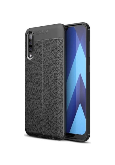 Samsung Galaxy Uyumlu M30 Kılıf Zore Niss Silikon Kapak-Siyah