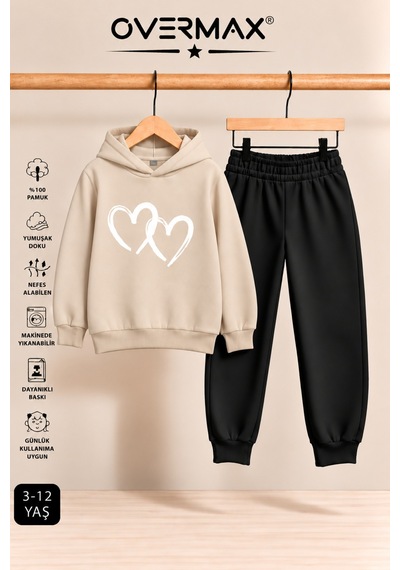 Overmax Çift Kalp Baskılı Çocuk Kapüşonlu Sweatshirt Eşofman Takımı 3-12 Yaş Bej Üst-siyah Alt - 923598938 Bej Üst-siyah Alt Overmax Çift Kalp Baskılı Çocuk Kapüşonlu Sweatshirt Eşofman Takımı 3-12 Yaş Bej Üst-siyah Alt - 923598938 Bej Üst-siyah Alt