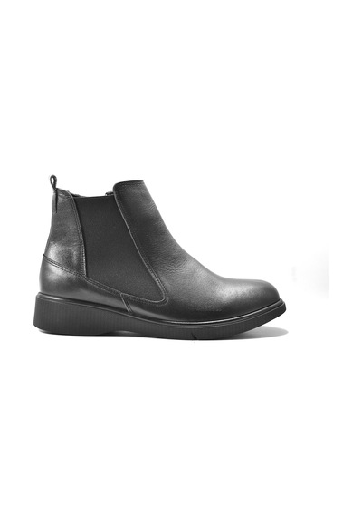 Beety 6043 Hakiki Deri Siyah Casual Kadın Bot Siyah