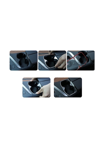 Peugeot 3008 Bardaklık Krom Çerçevesi 5008 Bardaklık Krom Çerçeve
