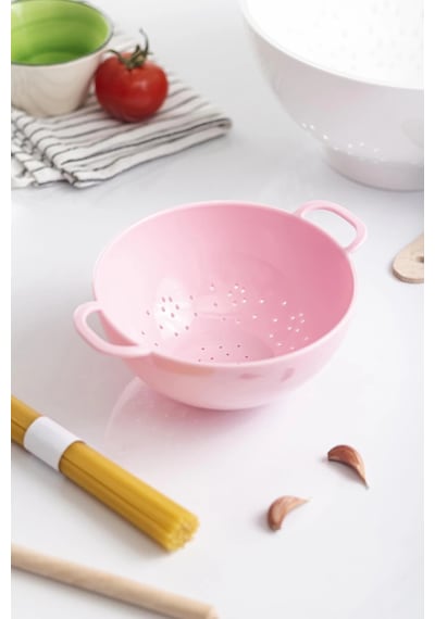 Akrilik Soft Pembe Mini Pirinç Süzgeçi & Bakliyat Süzgeçi 3 Su Bardağı Ölçülü Çok Renkli