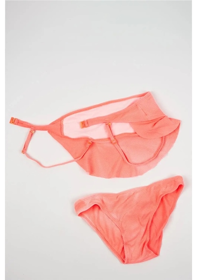Adisia Kız Çocuk Nar Çiçeği Bikini Takımı Nar Çiçeği